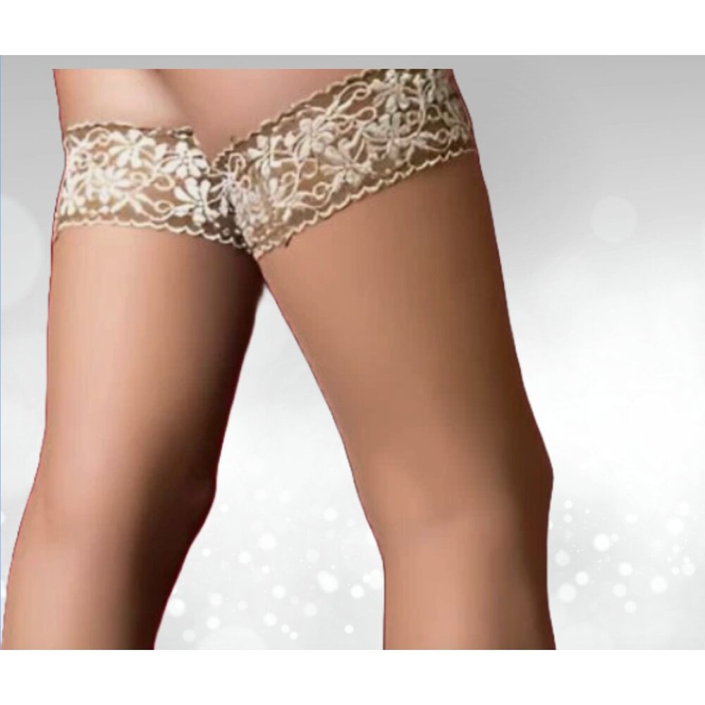Cecilia de Rafael Carla 127  Stay-up stockings Color: Natural Size: Small 3112